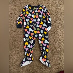 Carter's Multicolor Heart Print Kids Footie